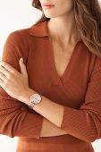 Годинник, кольє і сережки Fossil жіночий колір золотий