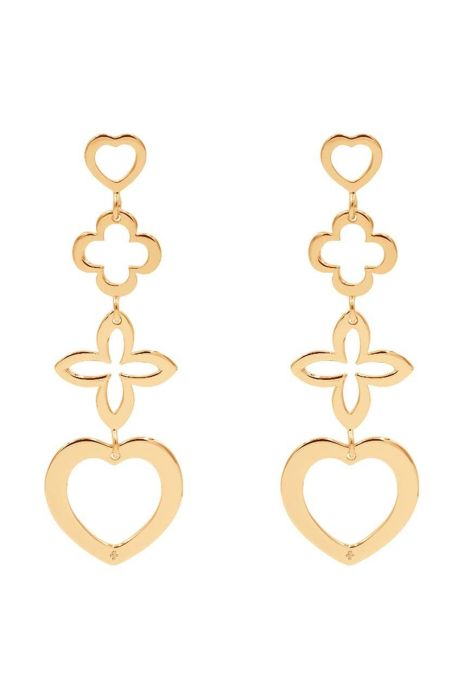 Позолочені сережки Lilou колір золотий (3348243)