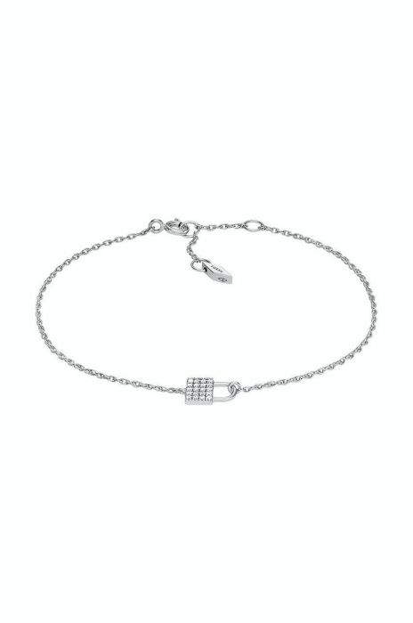 Срібний браслет Fossil колір срібний