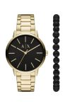 Armani Exchange - Годинник і браслет AX7119 колір золотий