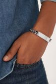 Браслет Fossil чоловічий колір срібний (3305558)