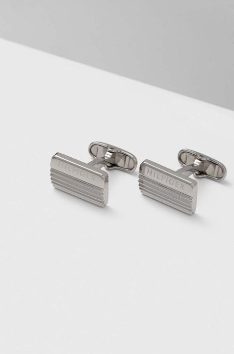 Запонки для манжетів Tommy Hilfiger чоловічі колір срібний (3374494)