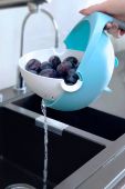 Allocacoc - Багатофункціональна посудина BalanceColander колір блакитний
