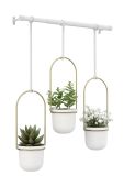 Umbra - Квітник з трьома горщиками колір білий