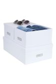 Bigso Box of Sweden Набір коробок для зберігання Inge (3-pack) колір білий (2103822)