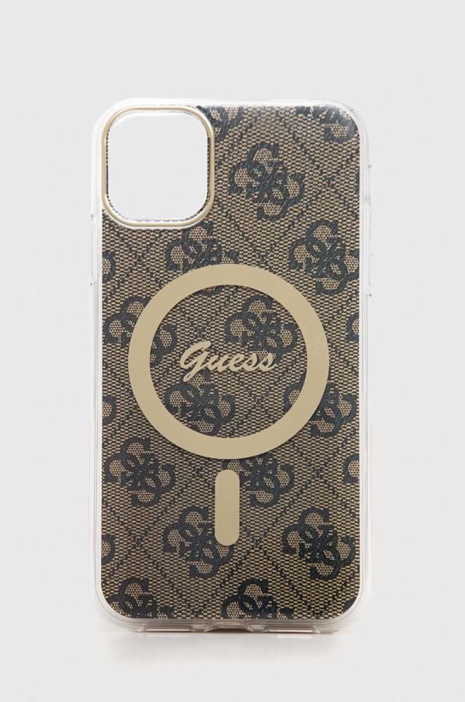 Чохол і зарядний пристрій для телефону Guess iPhone 11 6,1'' колір коричневий