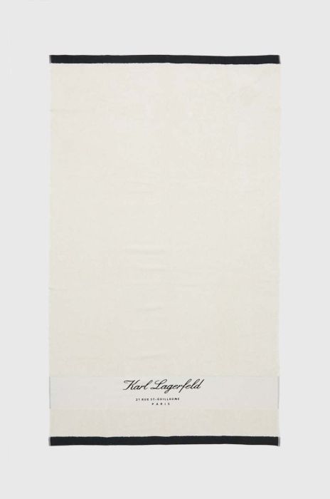Бавовняний рушник Karl Lagerfeld колір бежевий