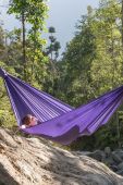 Гамак для однієї особи Ticket to The Moon Compact колір фіолетовий