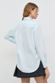Бавовняна сорочка Marc O'Polo жіноча relaxed класичний комір колір блакитний (2950590)