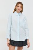 Бавовняна сорочка Marc O'Polo жіноча relaxed класичний комір колір блакитний (2950590)