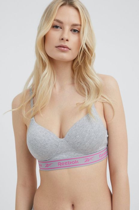 Бюстгальтер Reebok F9790 колір сірий однотонний