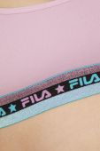 Спортивний бюстгальтер Fila колір рожевий візерунок