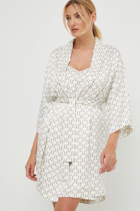 Халат Karl Lagerfeld колір бежевий