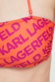 Купальний бюстгальтер Karl Lagerfeld колір помаранчевий злегка ущільнена чашечка