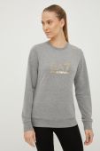 Кофта EA7 Emporio Armani жіноча колір сірий з аплікацією