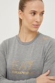 Кофта EA7 Emporio Armani жіноча колір сірий з аплікацією