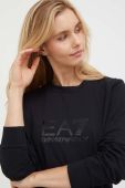 Кофта EA7 Emporio Armani жіноча колір чорний з принтом (3315795)