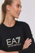 Кофта EA7 Emporio Armani жіноча колір чорний з принтом (1583730)