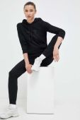 Кофта EA7 Emporio Armani жіноча колір чорний з капюшоном з принтом (3385615)
