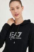 Кофта EA7 Emporio Armani жіноча колір чорний однотонна (2546418)