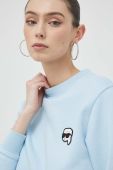 Кофта Karl Lagerfeld жіноча  з аплікацією колір блакитний (3102619)