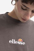 Бавовняна кофта Ellesse Sappan Sweatshirt жіноча колір сірий з принтом SGM13149-BROWN