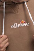 Бавовняна кофта Ellesse Daphni Oh Hoody жіноча колір коричневий з капюшоном з аплікацією SGM14014-PINK