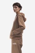 Бавовняна кофта Ellesse Daphni Oh Hoody жіноча колір коричневий з капюшоном з аплікацією SGM14014-PINK