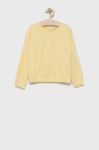 Дитяча кофта Name it колір жовтий гладка