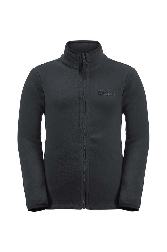 Дитяча кофта Jack Wolfskin TAUNUS JACKET K колір чорний однотонна (3121438)