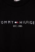 Дитяча бавовняна кофта Tommy Hilfiger колір чорний з аплікацією (1657135)