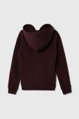 Дитяча кофта Alpha Industries колір бордовий з капюшоном з принтом