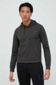 Кофта EA7 Emporio Armani чоловіча колір зелений з капюшоном однотонна