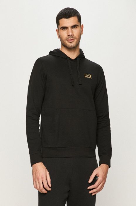 EA7 Emporio Armani - Бавовняна кофта колір чорний