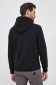 Кофта Emporio Armani чоловіча колір чорний з капюшоном однотонна (1848600)