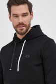 Кофта Emporio Armani чоловіча колір чорний з капюшоном однотонна (1848600)