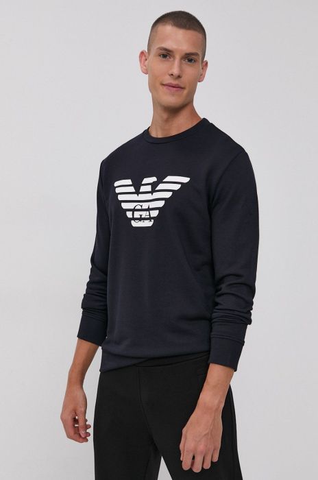Кофта Emporio Armani чоловіча колір синій з принтом (1635630)