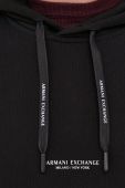 Кофта Armani Exchange чоловіча колір чорний з принтом (1827071)