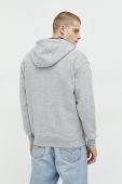 Кофта Solid чоловіча колір сірий з капюшоном меланж