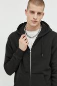 Кофта Solid чоловіча колір чорний з капюшоном однотонна