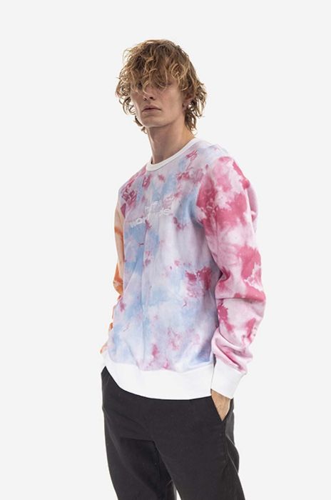 Кофта HUF Euphoria Crewneck чоловіча колір рожевий візерунок