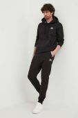 Кофта Alpha Industries Basic чоловіча колір чорний з капюшоном з принтом 196318.03-black