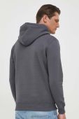 Кофта Alpha Industries Basic чоловіча колір сірий з капюшоном з принтом 178312.136-grey