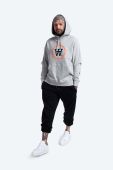 Бавовняна кофта Wood Wood Ian Hoodie чоловіча колір сірий з капюшоном з принтом 10135605.2424-GREYMEL (3580389)