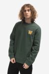 Бавовняна кофта Wood Wood Tye AA Patches Sweatshirt чоловіча колір зелений з аплікацією 10235602.2424-FORESTG