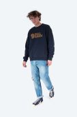 Бавовняна кофта Fjallraven Logo Sweater чоловіча колір синій з аплікацією F84142-345