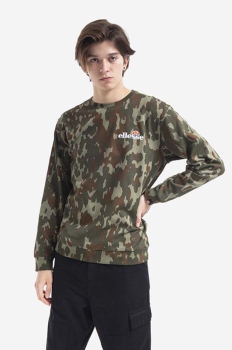 Кофта Ellesse чоловіча колір зелений візерунок SHK12432-KHAKI