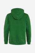 Бавовняна кофта Fjallraven чоловіча колір зелений з капюшоном з принтом F84144.678-678