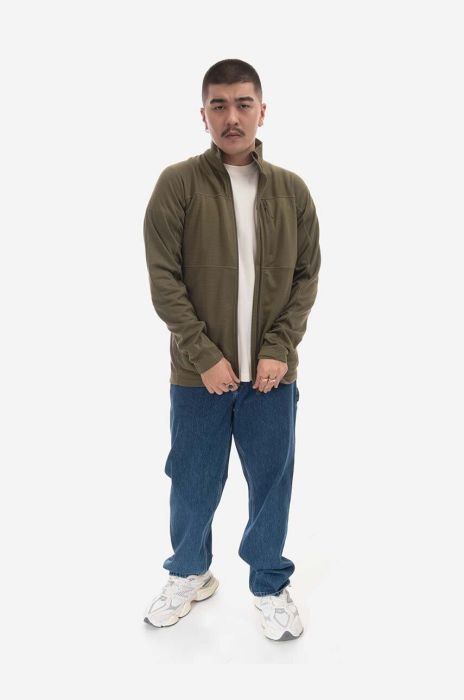 Кофта Fjallraven Lite Fleece Jacket чоловіча колір зелений однотонна F86971.620-620