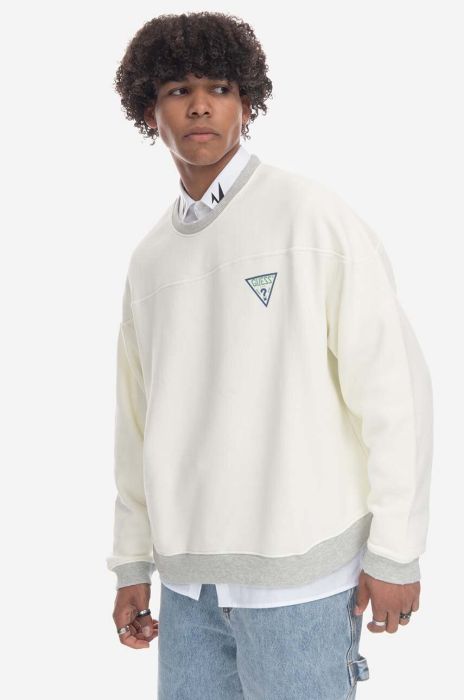 Кофта Guess Vintage Logo Crewneck чоловіча колір бежевий з принтом M3GQ01.KBMY0-G046